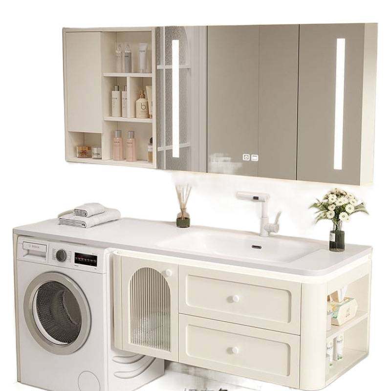 法式橡木浴室柜洗衣机柜岩板阳台一体卫生间洗漱台组合洗脸盆,淘宝优惠券,粉丝福利购,淘宝优惠卷