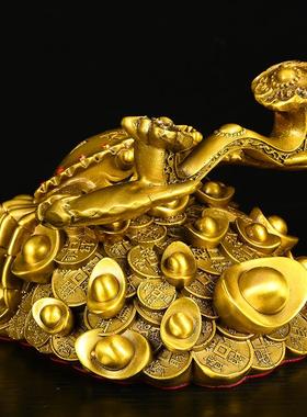 黄铜螃蟹摆件 铜如意螃蟹 富甲一方家居装饰创意礼品工艺品