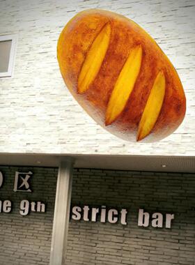 仿真烘烤坊面包模型玻璃钢雕塑蛋糕发光壁挂店面门头灯箱装饰