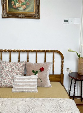 【花腿小边几】沉物家居西洋中古古董复古复刻法式木花架花几边桌