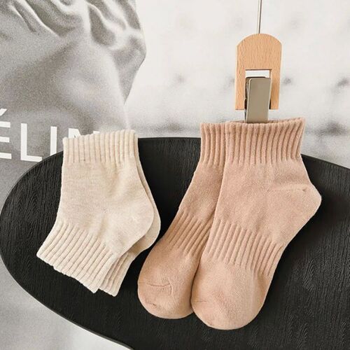 5 Pairs Of Womens High Quality Cotton Socks Autumn And Wint - 图3