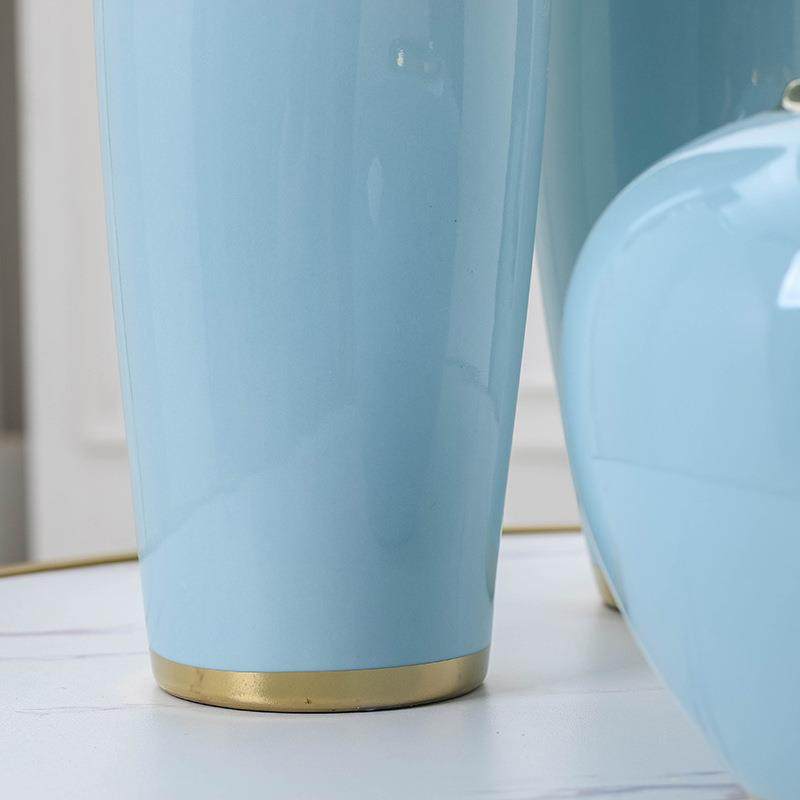 景德镇陶瓷花瓶现代简约样板房客厅插干花餐桌电镀工艺花器装饰品,淘宝优惠券,粉丝福利购,淘宝优惠卷