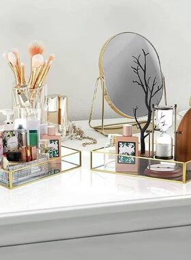 长方形玻璃收纳盘玻璃糕点盘水果盘玻璃饰品收纳盒透明玻璃化