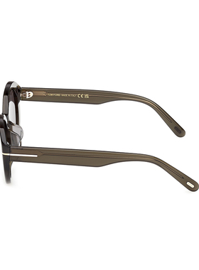 Tom Ford 汤姆福特 女士 椭圆 烟灰色全框 时尚眼镜 潮流太阳镜