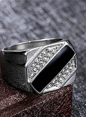 Signet Square Finger Rings For Men Punk Style Collection Gol