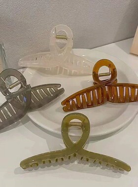 13cm Plastic Transparent Large Size Hair Claw Fashion Women
