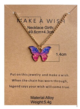 Hot Sale Boho Butterfly Pendant Necklace波西米亚蝴蝶吊坠项链