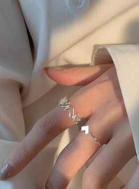Silver Color Couple Rings Set Hollowed Heart Shaped Womens