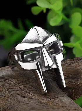 Goth Hip Hop MF DOOM Mask Rings For Men Gladiator Punk Style