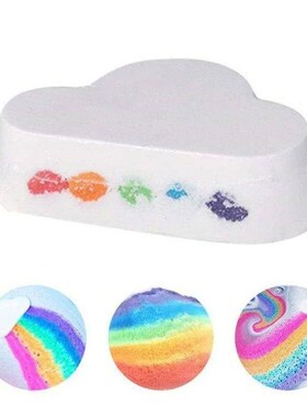 2 pcs Rainbow Cloud Bath Bomb Colorful Sea Salt Natural Hand