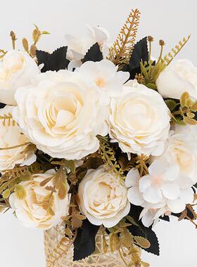 Retro Silk Artificial Rose Flowers DIY Autumn Wedding Home D