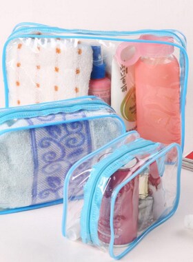 Waterproof Swimming Bags PVC Transparent Zipper Bath Make Up