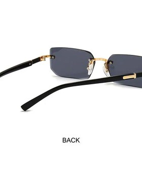 Women & Men Retro UV400 Protection Rimless Rectangle Cycling