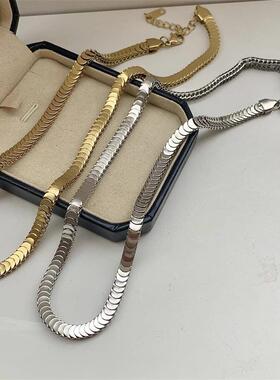 Titanium Steel New Fish Lin Flake Chain Cuban Chain Advanced