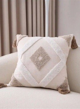 Cotton Linen Pillow Cover Boho Textured Throw Pillow Covers
