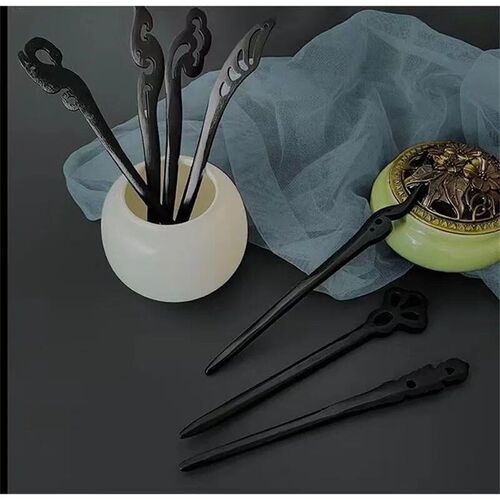 AISHG Retro Hair Clips Pins Women Wood Hair Sticks Natural - 图2