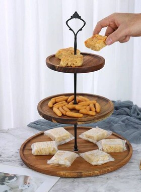 Wooden Cupcake Stand Large 2/3 Tier Serving Tray Rustic Dess