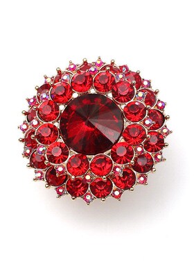 Retro Oversized Luxurious FullDiamond Geometric Circular Rin