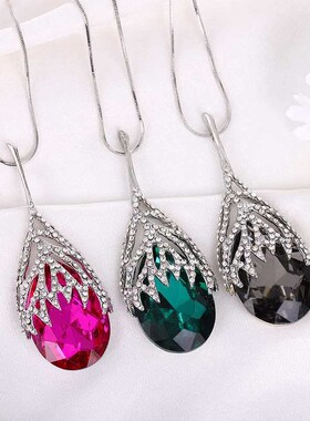Fashion high-end crystal diamond-encrusted water drop sweate