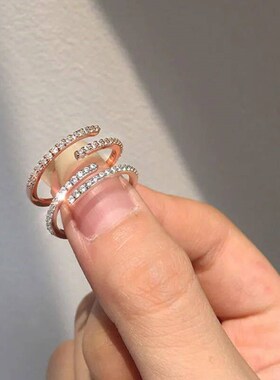 New 2024 Minimalist Thin Rings For Women Wedding Brilliant C