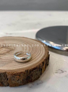 -Plain circle light plate ring female tail ring pinky INS te