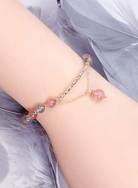Badu Strawberry Crystal Grey Moonstone Brlet Womens Transpo