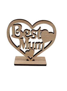Wooden handicraft ornaments heart letter laser cutting wood