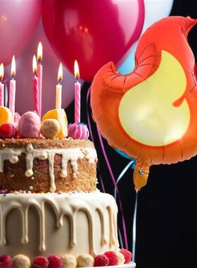 5 Pcs Flame Balloon Fire Truck Balloons Fireman Theme Party