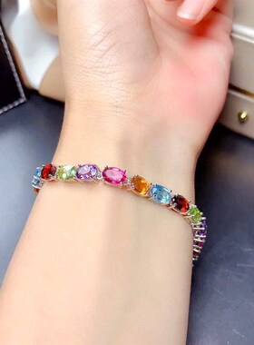 Artificial Rainbow Colorful Tourmaline Color teasure Brlet W