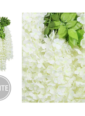 12pcs Artificial Wisteria Flowers Ratta Extra Long Thick Vin