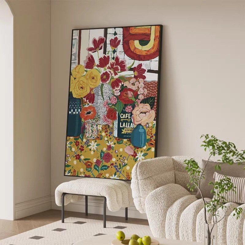 美拉德玄关过道挂画油画客厅沙发背景墙装饰画高级感桌面摆画壁画,淘宝优惠券,粉丝福利购,淘宝优惠卷