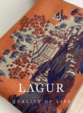 Lagur中国风大披肩围巾保暖女冬