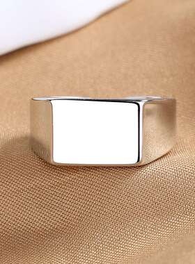 Fashion personality mens wide-faced ring rectangular simple
