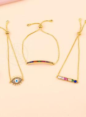 。Fashion exquisite micro set zircon pull Brlet womens colo