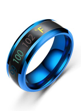 Smart Temperature Rings for Couples ECG Display Fashionable
