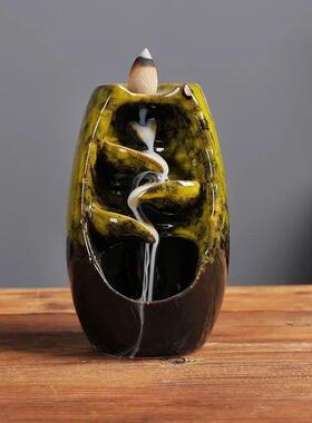 Ceramic Incense Burner Smoke Backflow Waterfall Incense Ince