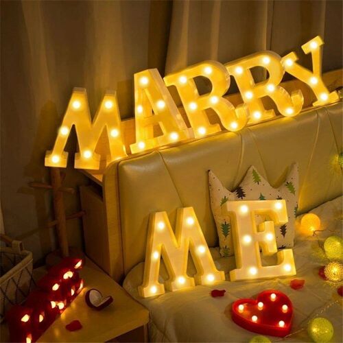 Ins Hot Sale 26 English Letter Led Light Design Lamp For Wed - 图0