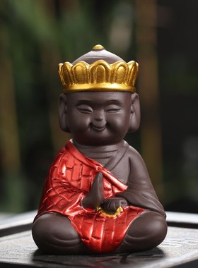 紫砂茶宠西游记四师徒悟空大圣家居摆件茶盘可养精品创意鱼缸造景