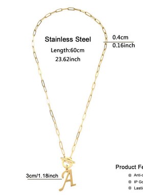 Ins Womens Fashion Creative Letter Design Exquisite Stainle