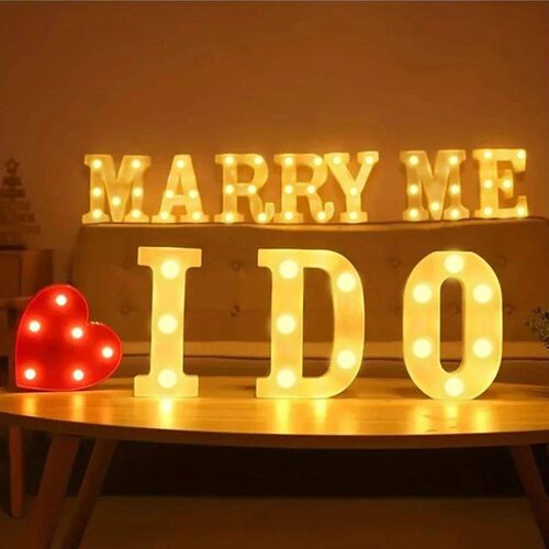 Ins Hot Sale 26 English Letter Led Light Design Lamp For Wed - 图1