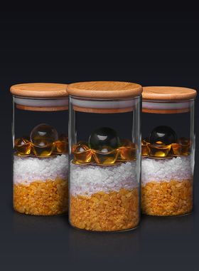 水晶瓶子床头朝西摆件全厕所玻璃瓶西北角卫生间卧室客厅玄关走廊