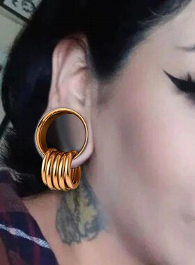 Doearko 2PCS New 316 Stainless Steel Fashion Ear Plugs Tunne