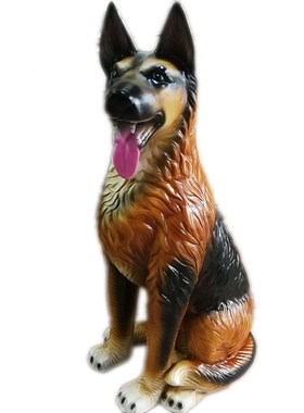 大号陶瓷生肖狗现代中式摆件工艺品仿真生肖狼狗客厅送礼礼品旺财