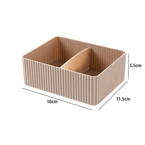 2 Grid Makeup Storage Box Plastic Home Office Bathroom Stora - 图2