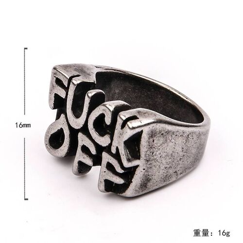 Haiteng jewelry retro old mens domineering personality Engl - 图3