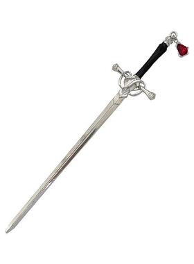 2023 New Punk Ruby Pendant Sword Hairpin Chinese Simple Hair