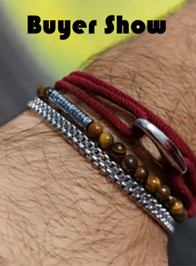 New Adjustable 3mm Thin Cord Bracelet Homme Double Layer