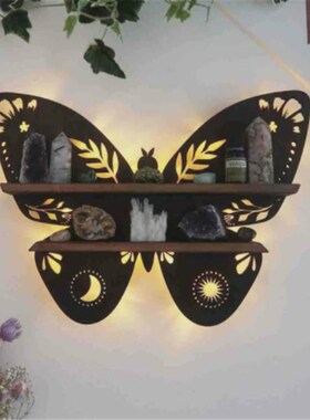 Luna Moth Lamp Crystal Shelf 月神蛾灯水晶架蝴蝶水晶置物架礼