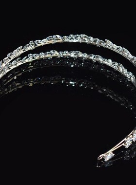New Bilayer Cubic Zirconia Wedding Tiaras For bride Headband