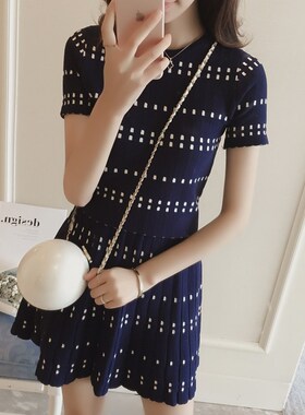 New Fashion Womens Spring Thin Knitted Striped Crop Top and